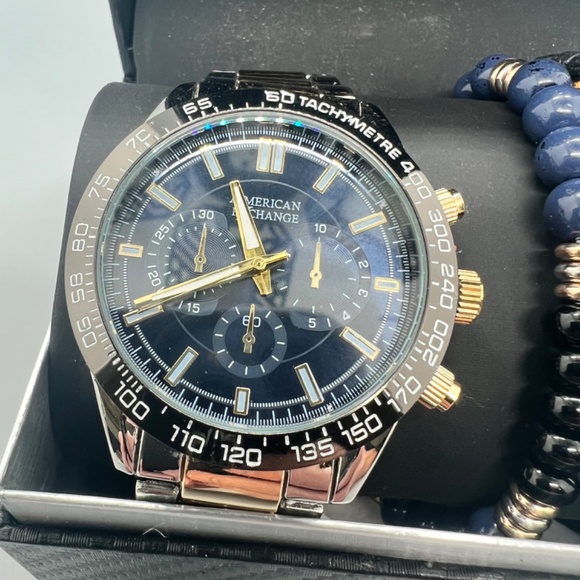 American Exchange Mens Watch & Bracelet Set - Picture 5 of 5